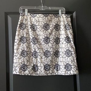 J. Crew embroidered floral mini skirt